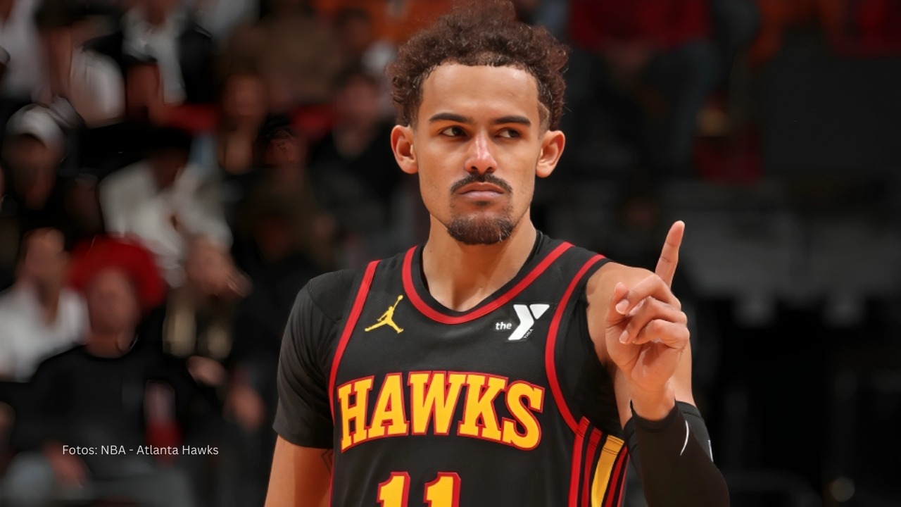 Trae Young en un juego de NBA