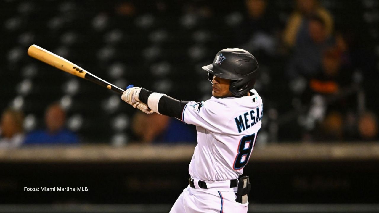 Victor Mesa Jr. con Miami Marlins.