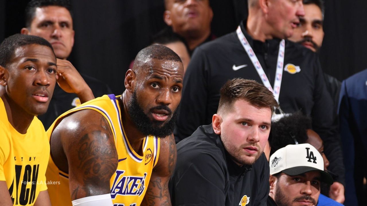 Luka Doncic y LeBron con Lakers