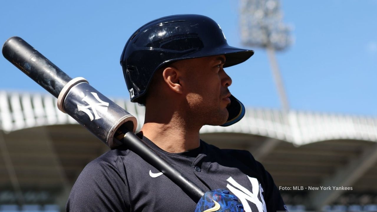 Giancarlo Stanton en el Spring Training.