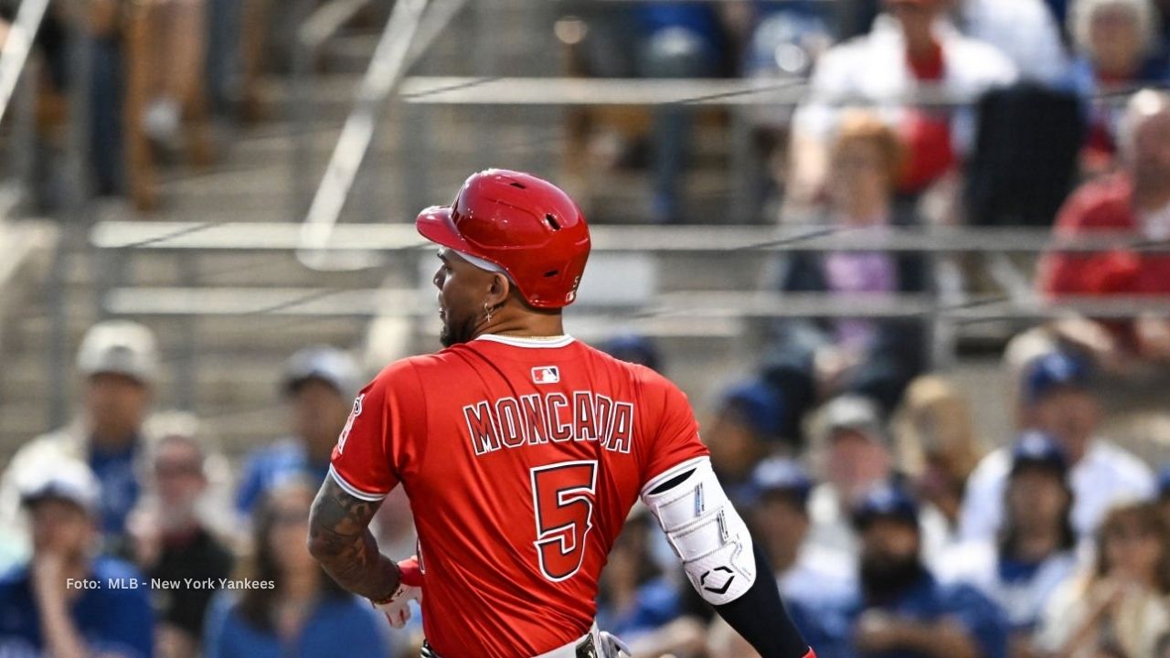 El cubano Yoan Moncada aunque sonó el madero con contundencia, sigue sin convencer en Los Angeles Angels.