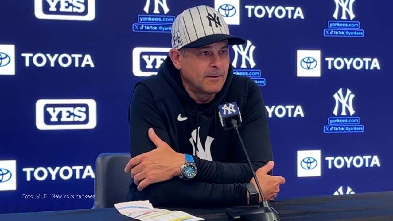 Aaron Boone, manager de Yankees, en rueda de prensa