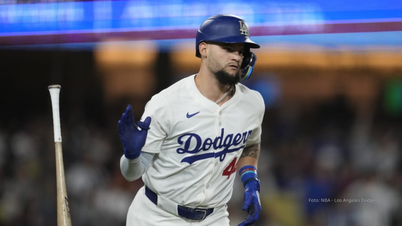 Andy Pages con uniforme de Los Angeles Dodgers