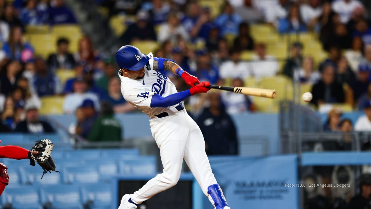 Andy Pages con uniforme de Los Angeles Dodgers