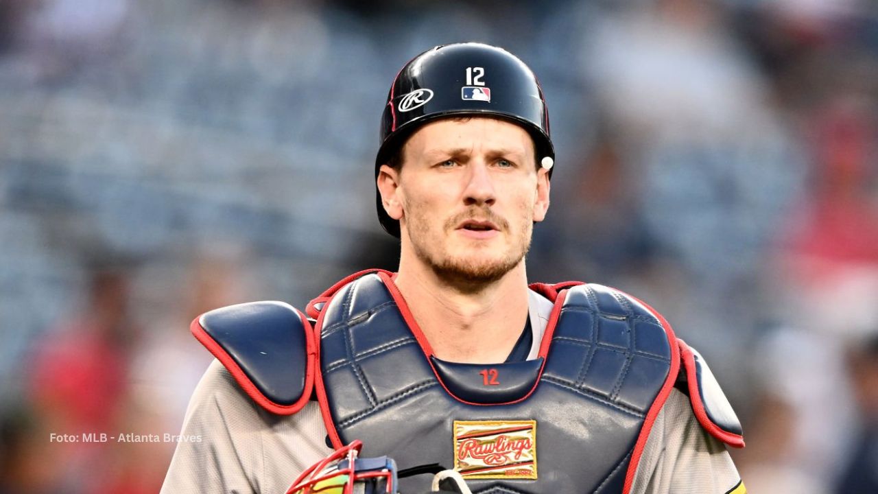 Sean Murphy con el uniforme de Atlanta Braves en los Spring Training