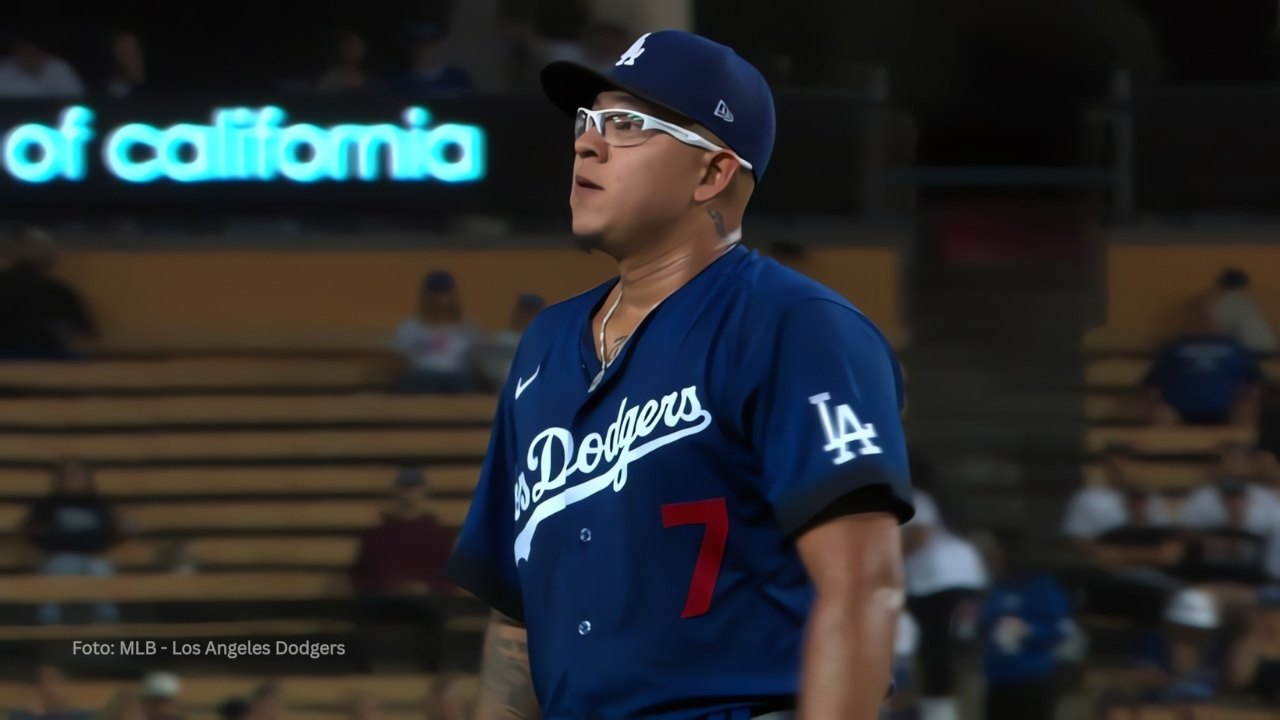 Julio Urias en un juego con Los Angeles Dodgers