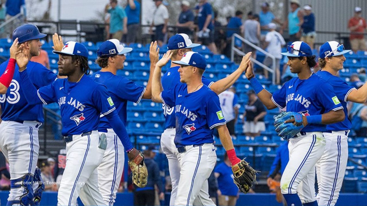 Celebración en el juego New York Yankees y Toronto Blue Jays