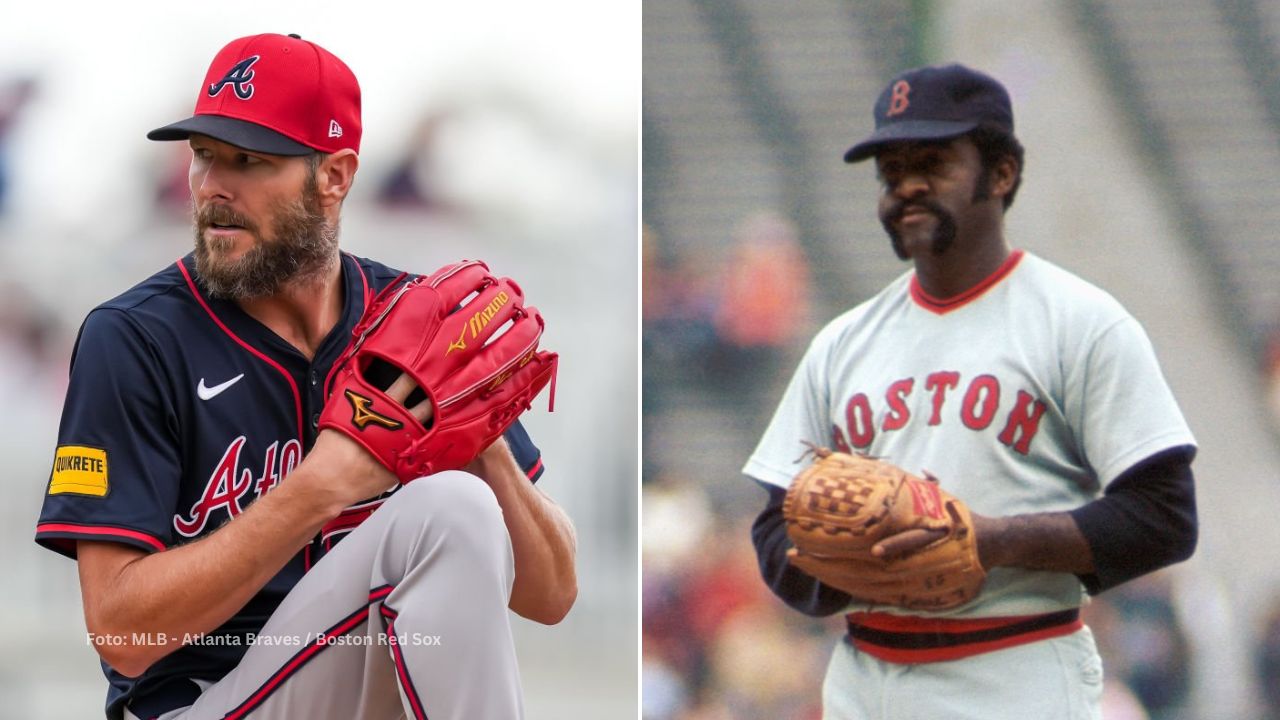 Chris Sale emuló a Luis Tiant justo antes de hacer el primer lanzamiento en el juego entre Atlanta contra Boston.