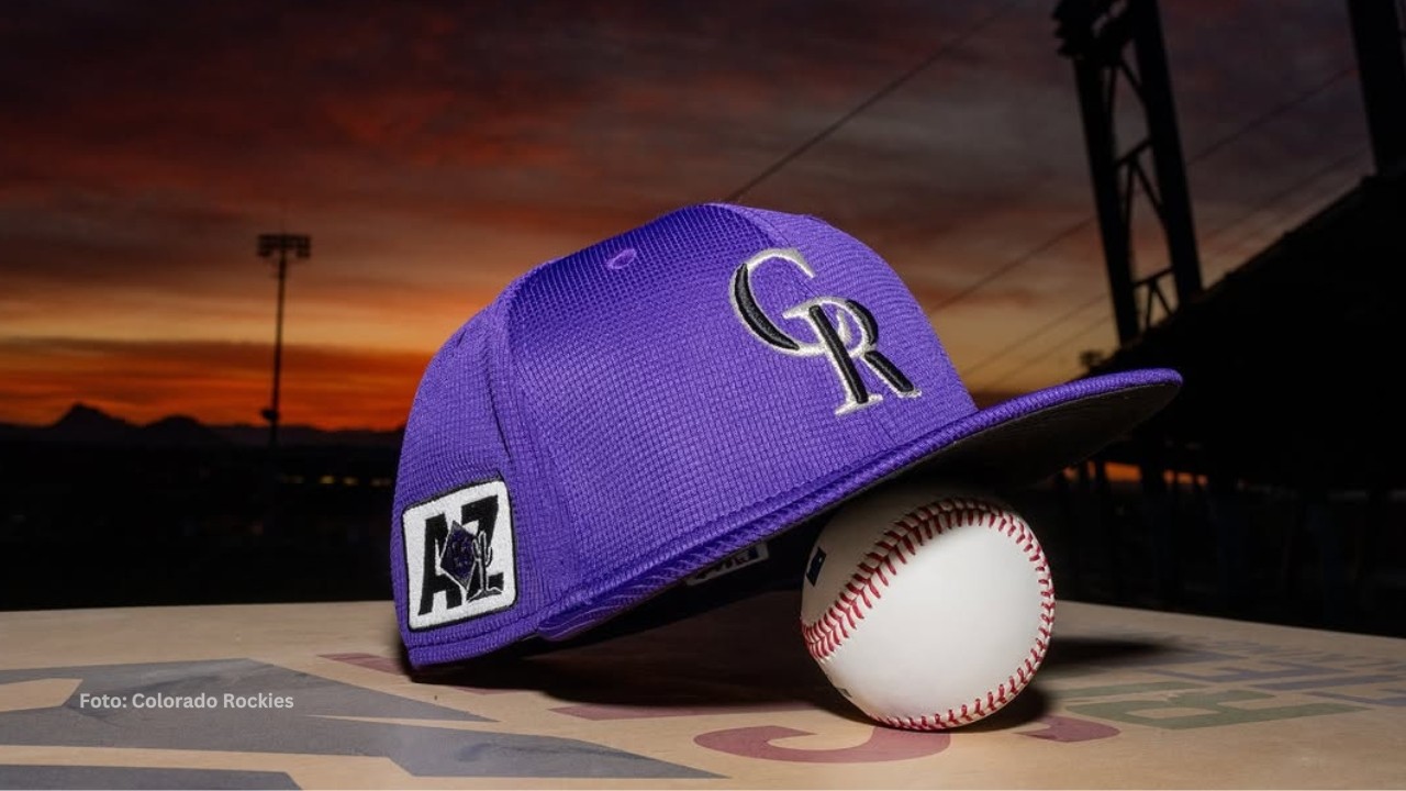 Gorra de Colorado Rockies en el Spring Training