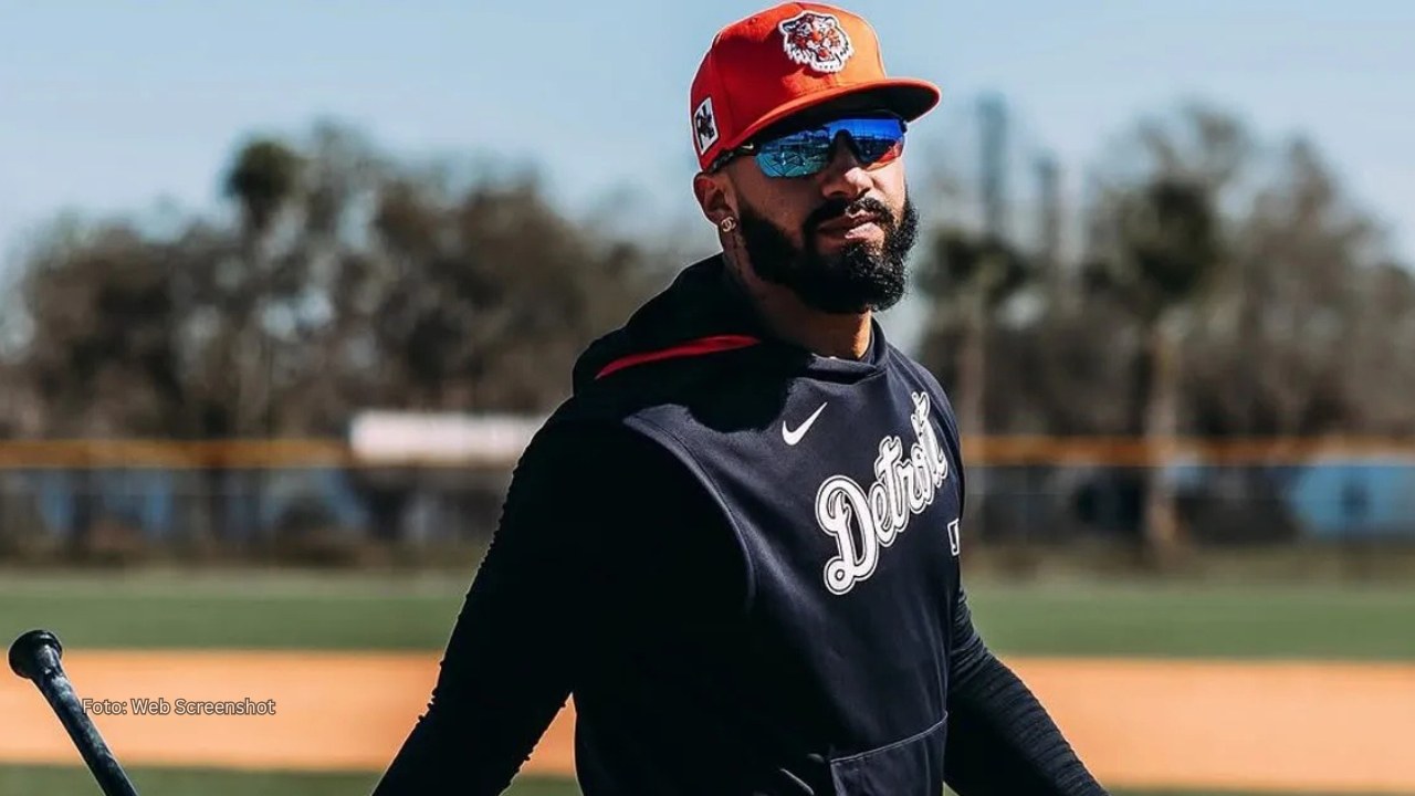 Gleyber Torres con el uniforme de Detroit Tigers