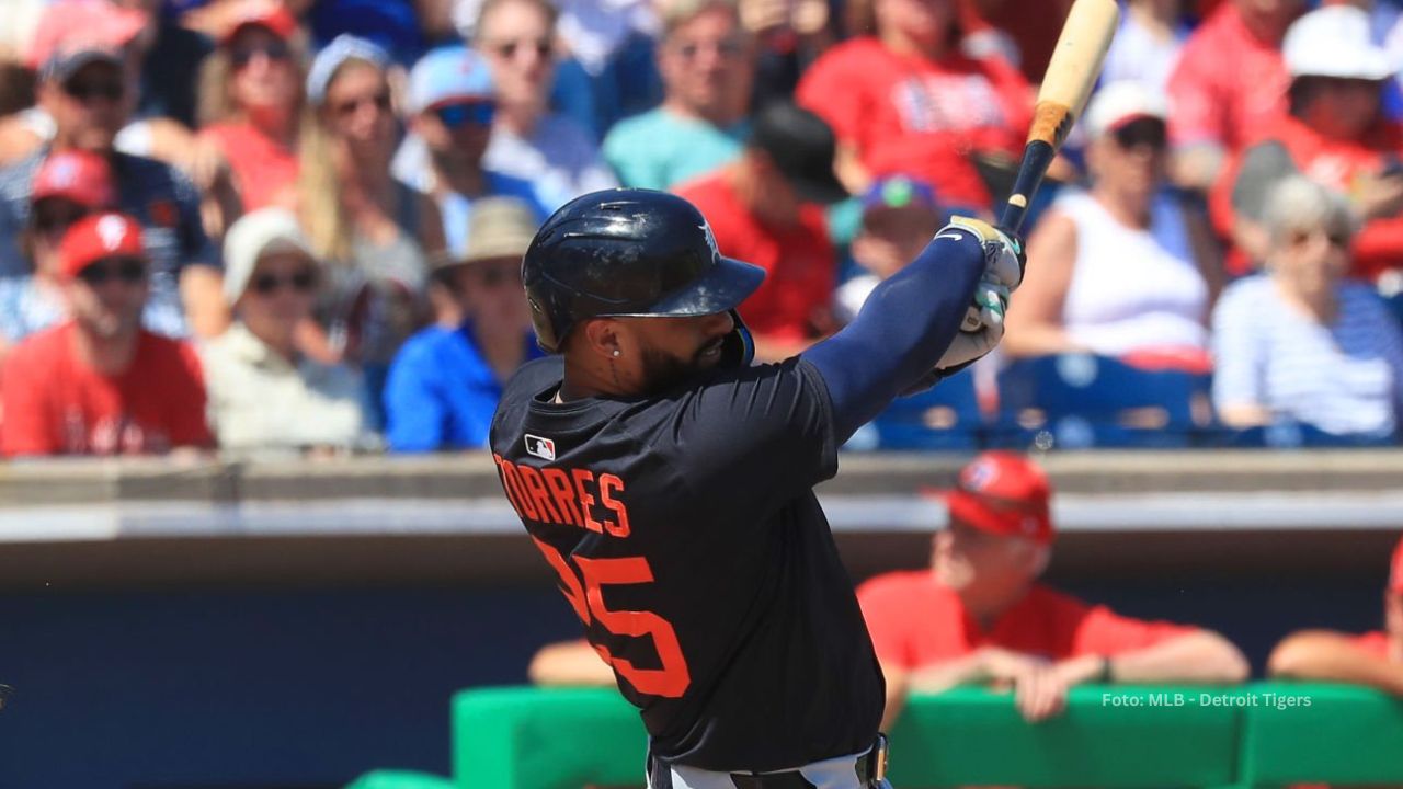 Gleyber Torres despeja las dudas sobre su salud y pone su madero a tope por la causa de Detroit Tigers.