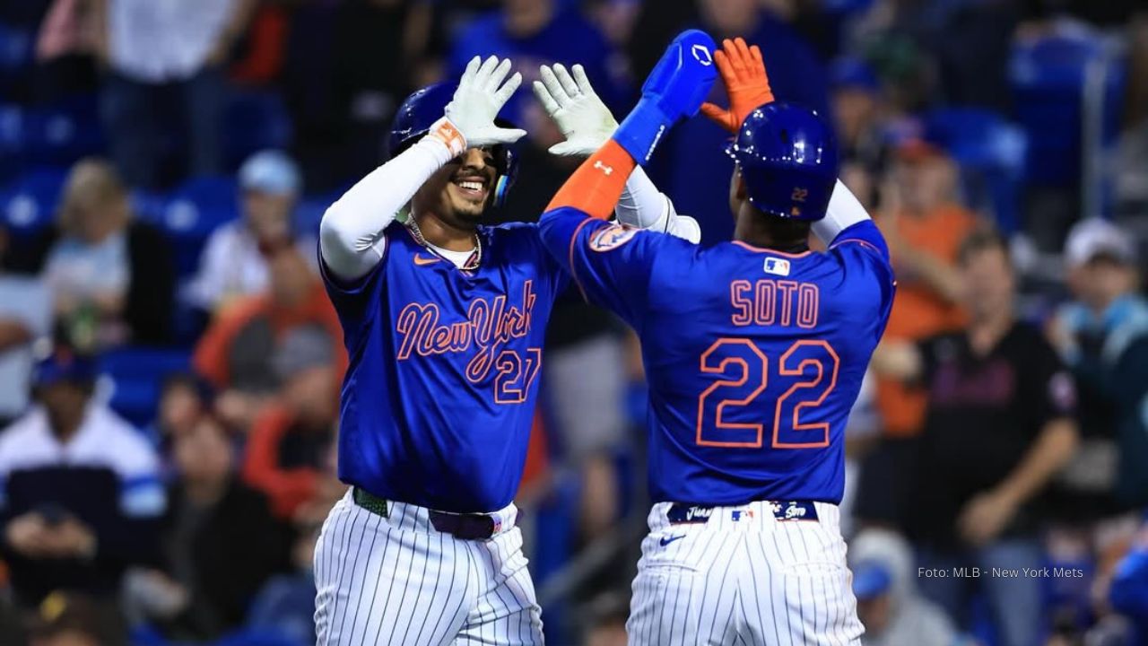 Juan Soto junto a Mark Vientos en New York Mets