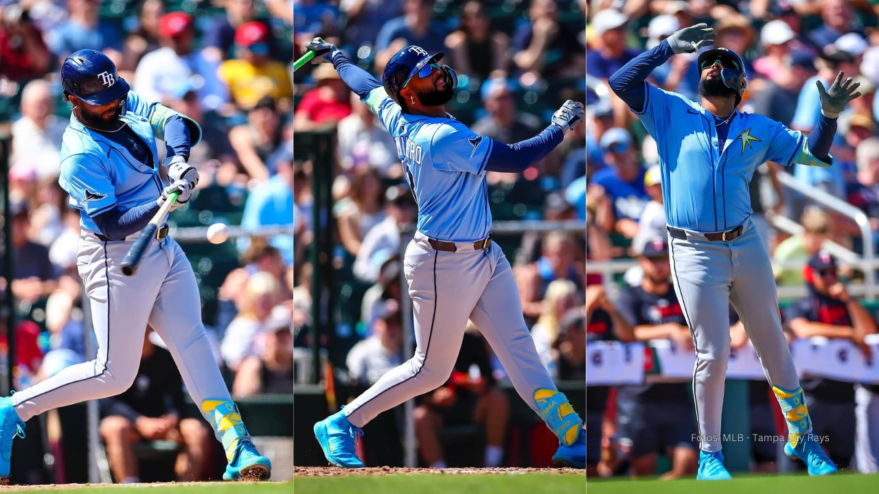 Junior Caminero con uniforme de Tampa Bay Rays