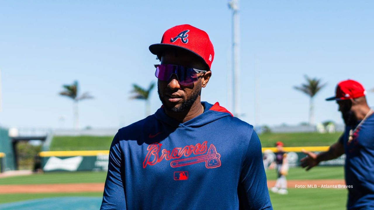 Jurickson Profar con el uniforme de Atlanta Braves