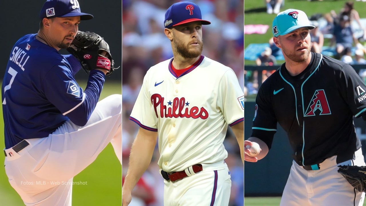 Blake Snell, Zack Wheeler y Corbin Burnes en MLB