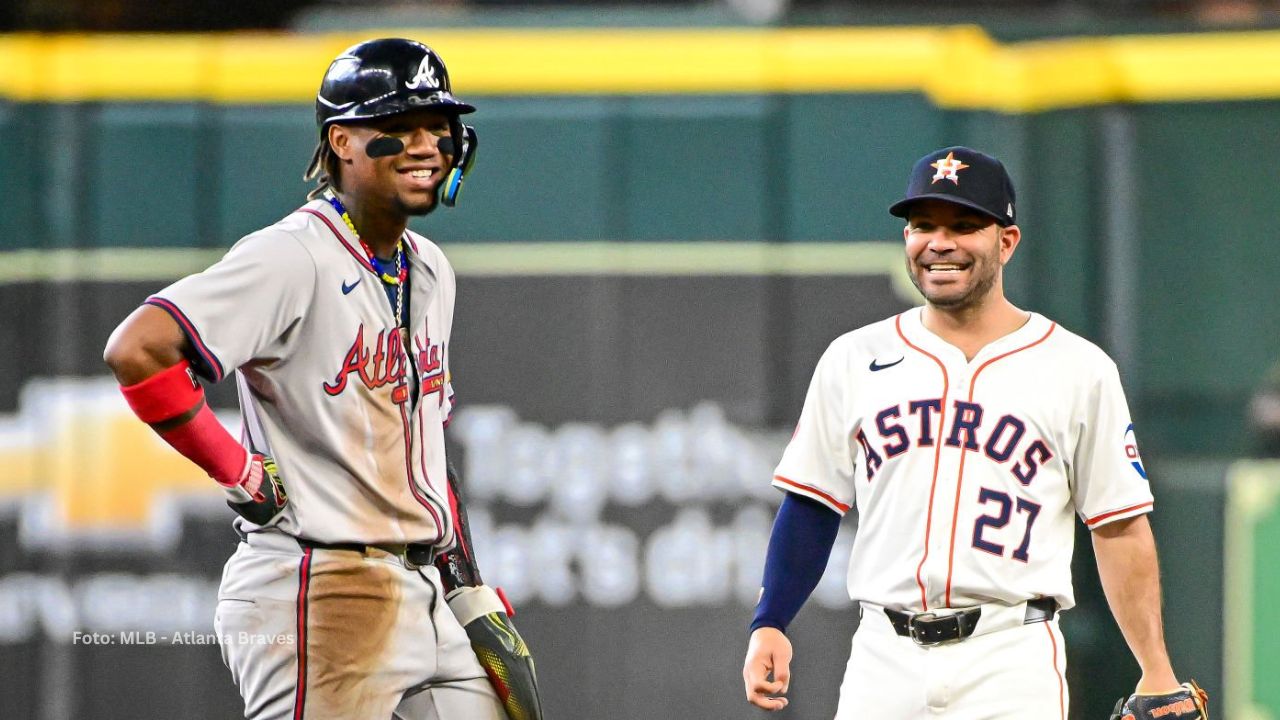 Ronald Acuña Jr y José Altuve en juego de Houston vs Atlanta