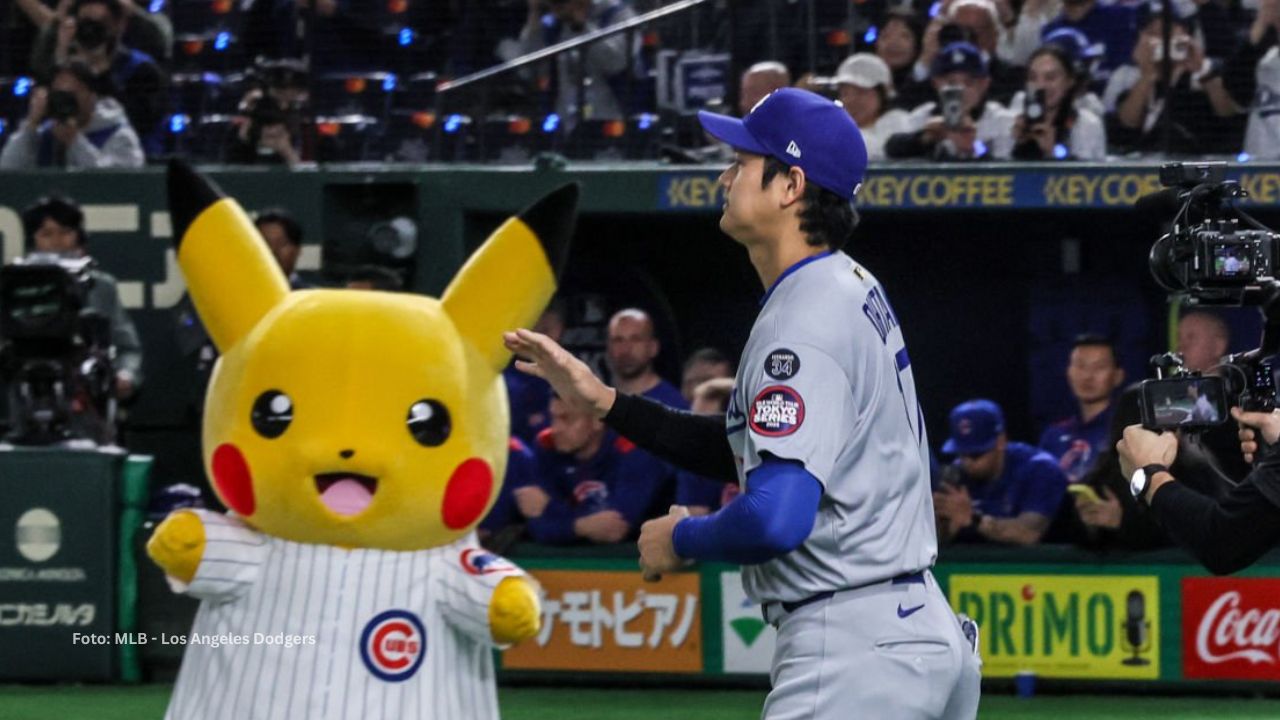 Shohei Ohtani con el uniforme de Los Angeles Dodgers