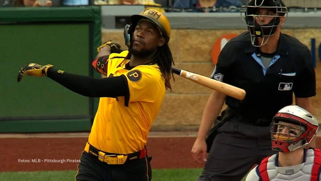 Oneil Cruz bateando con Pittsburgh Pirates
