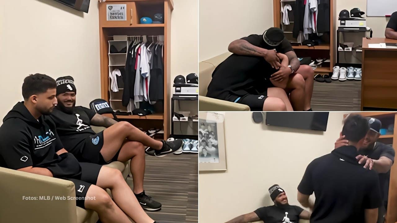 Cubano Edgar Quero recibiendo la noticia de su llamado a MLB con Chicago White Sox