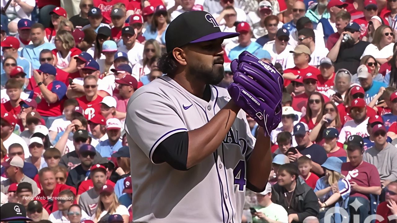 German Márquez lanzando con Colorado Rockies