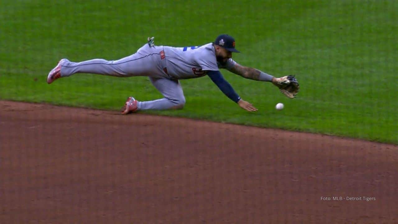 Gleyber Torres fildeo con Detroit Tigers