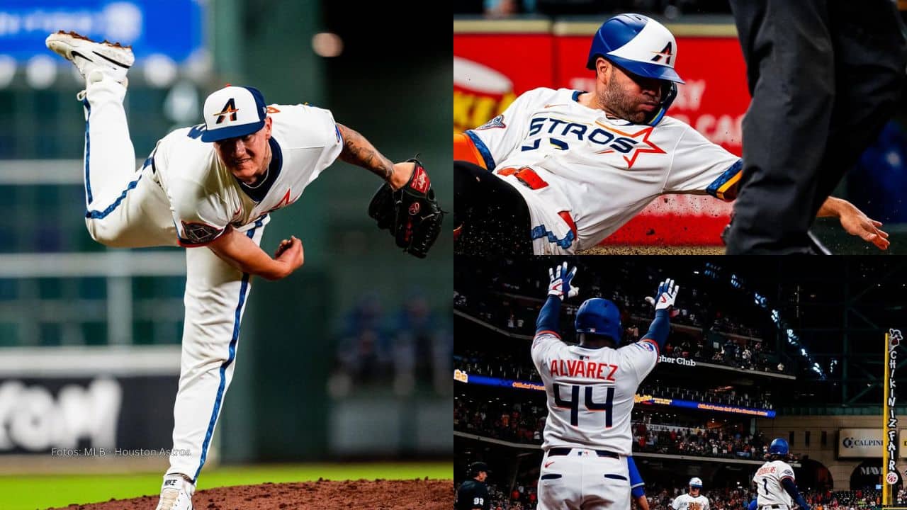 Houston Astros, Hunter Brown, Yordan Alvarez y Jose Altuve