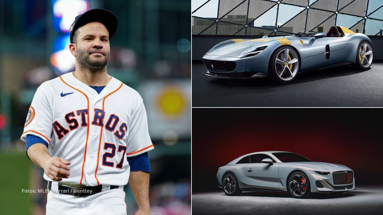 Jose Altuve, un Modelo Ferrari Monza y un Bentley Mulliner Batur