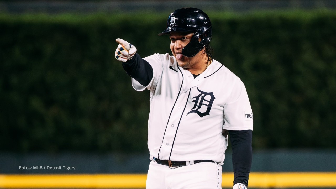Miguel Cabrera en un juego con Detroit Tigers