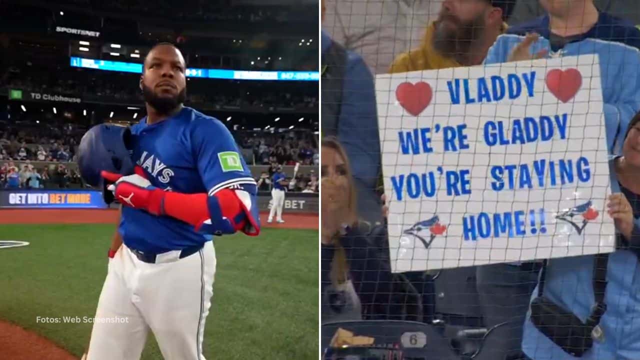 Vladimir Guerrero Jr. soltó un enorme batazo que levantó a gran parte de la grada del Rogers Centre.