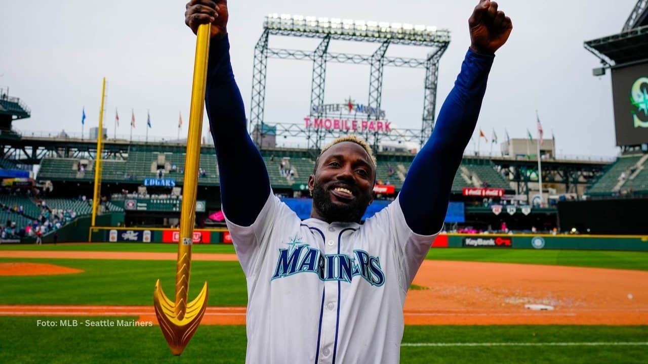 Randy Arozarena celebra con Seattle Mariners