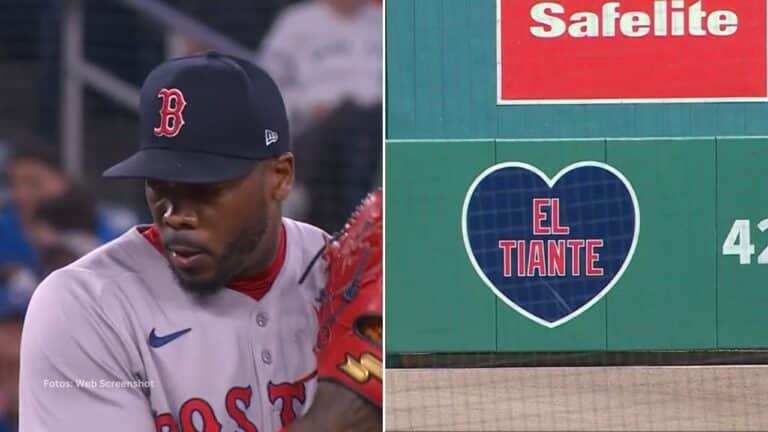 Aroldis Chapman está usando un video en el que aparece Luis Tiant con una canción de Celia Cruz de fondo para subir a la loma de Boston.