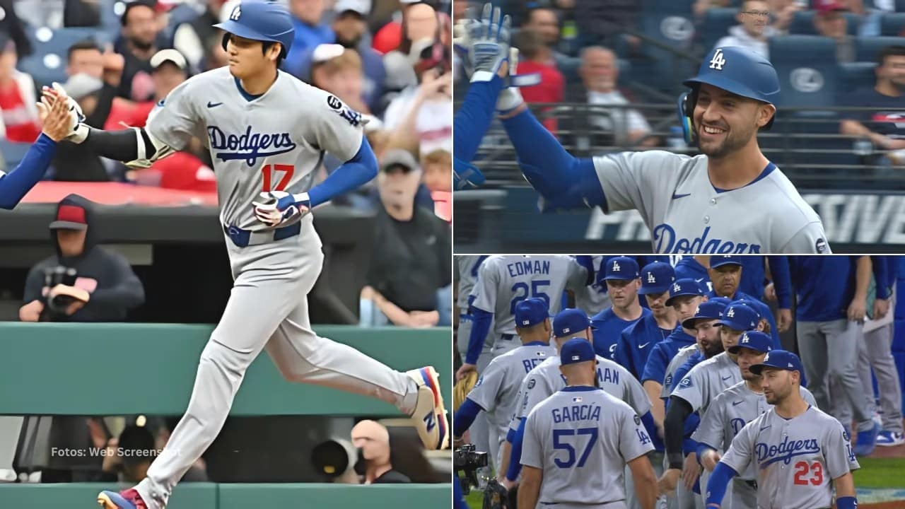 Shohei Ohtani recorre las bases, Michael Conforto celebra cuadrangular y jugadores de Los Angeles Dodgers tras la victoria