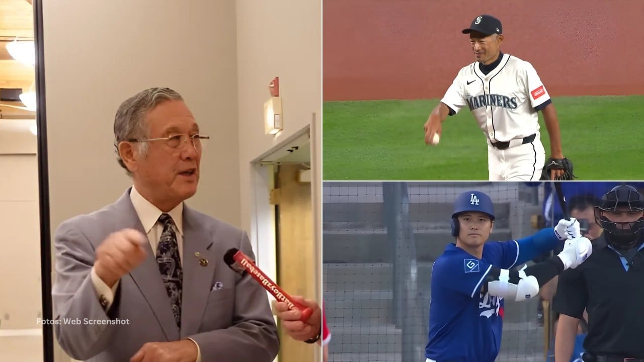 Masanori Murakami en una entrevista, Ichiro Suzuki con Seattle Mariners y Shohei Ohtani con Los Angeles Dodgers