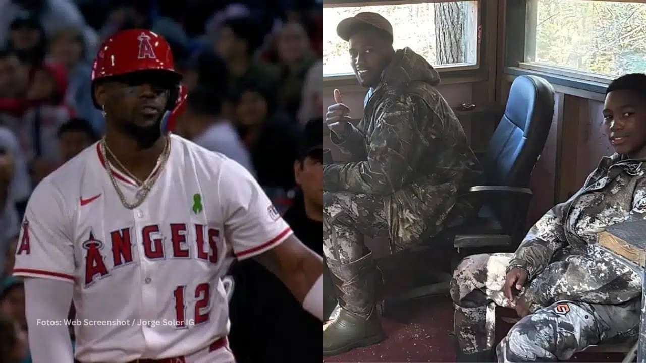 Pelotero cubano Jorge Soler con Los Angeles Angels y yendo de cacería