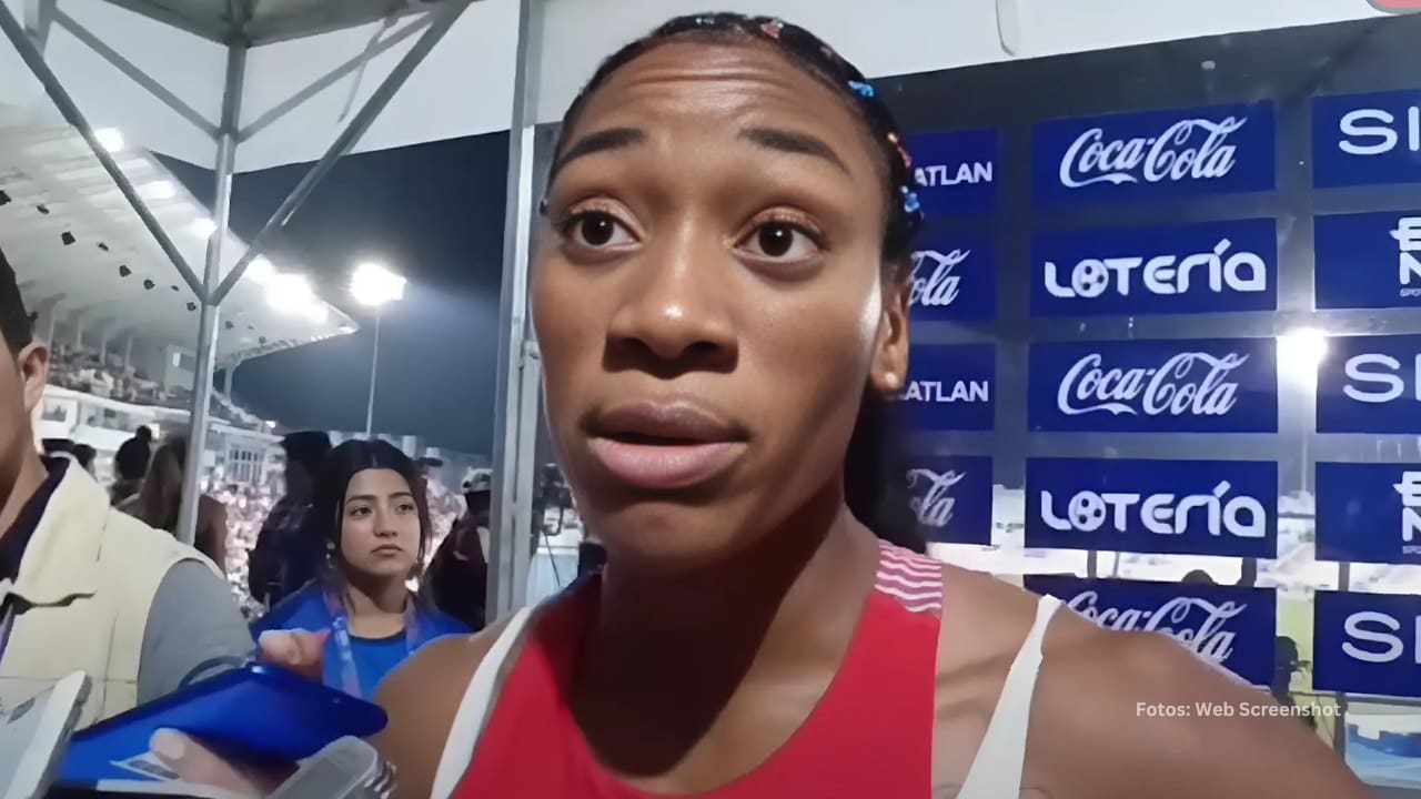 Atleta Marys Patterson en una entrevista. Atletismo Cubano