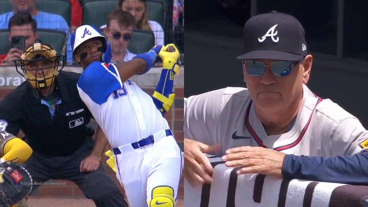 Ronald Acuña Jr. y Brian Snitker