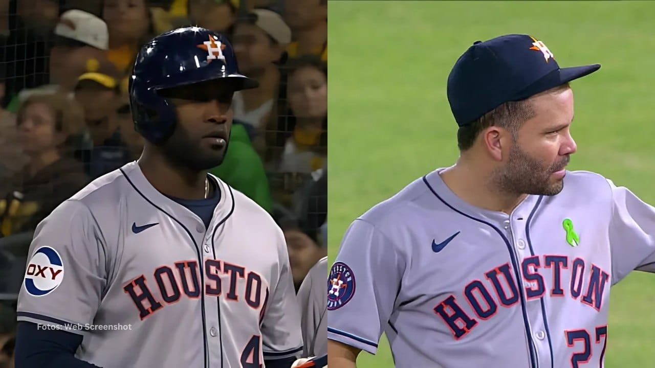 Yordan Alvarez y Jose Altuve con Houston Astros