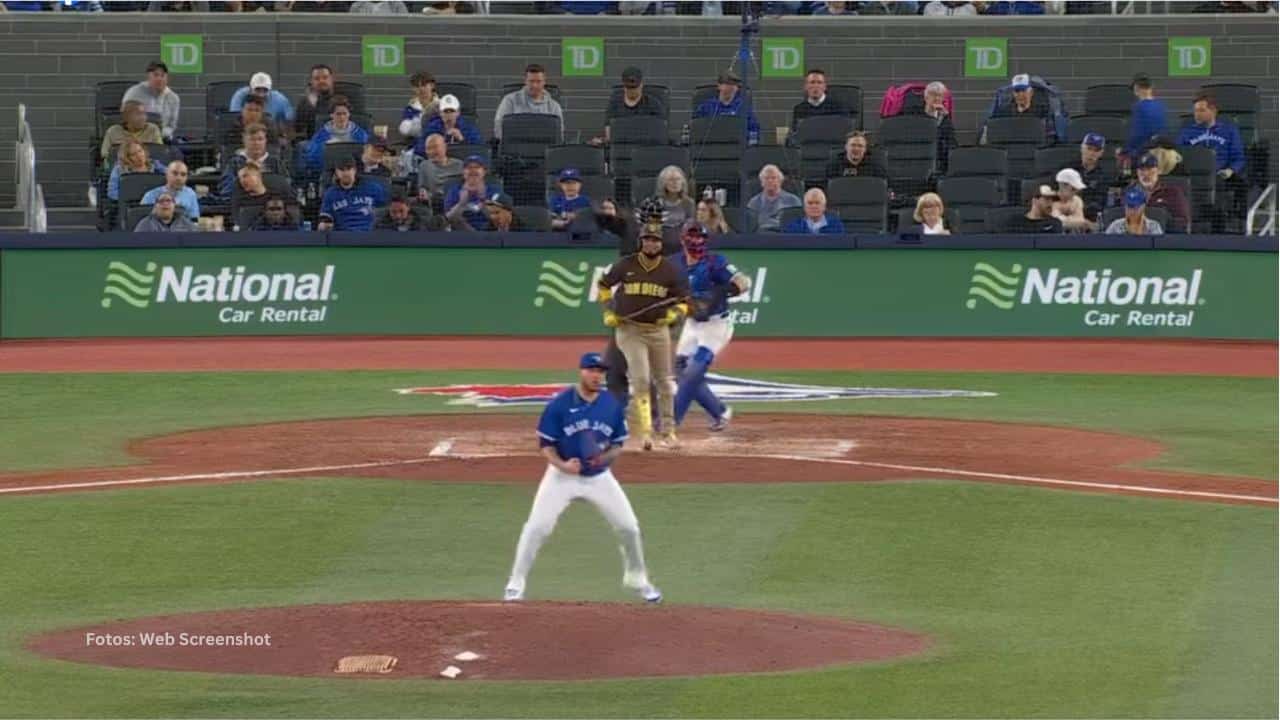 Yariel Rodríguez sacó de balance a Luis Arráez con una recta pegada a 97.8 MPH.