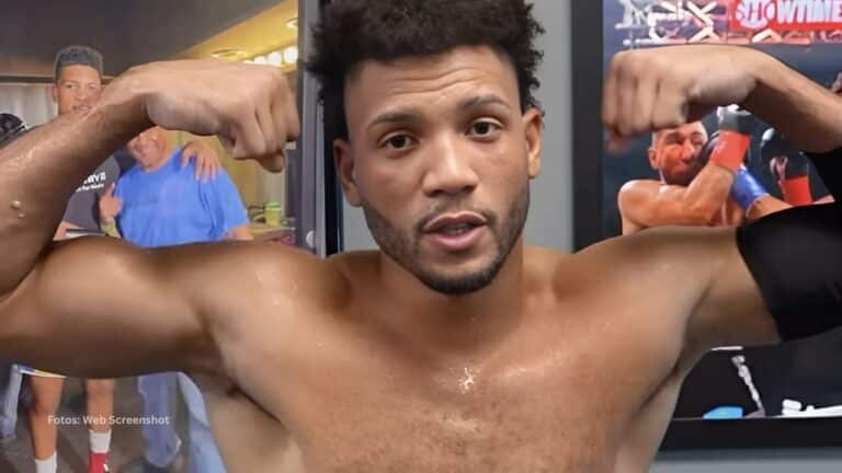 David Morrell Jr. mostrando su físico en un video de sus redes sociales