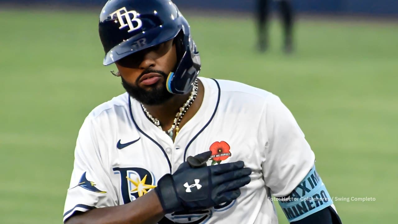 Junior Caminero con Tampa Bay Rays