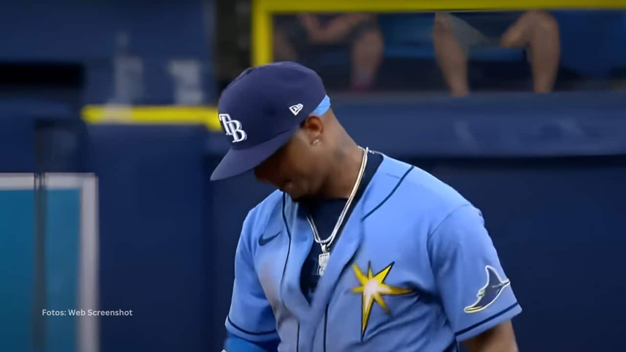 Wander Franco en un juego con Tampa Bay Rays