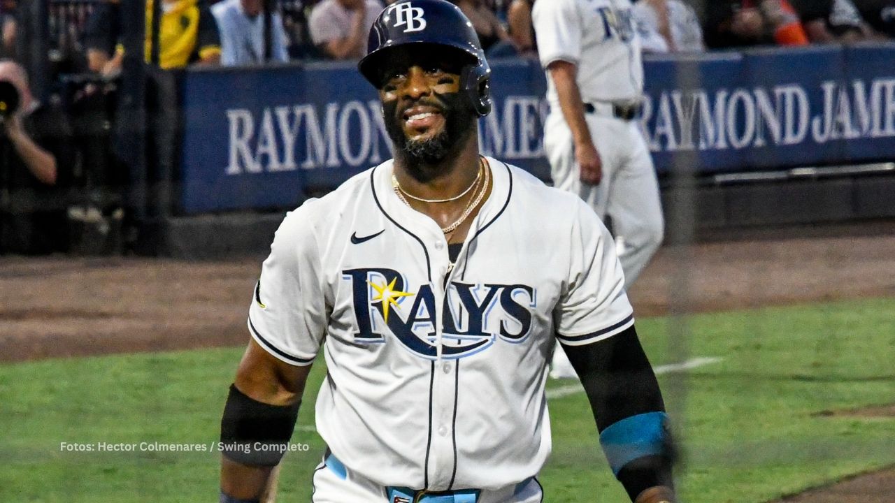 Yandy Diaz en un juego con Tampa Bay Rays