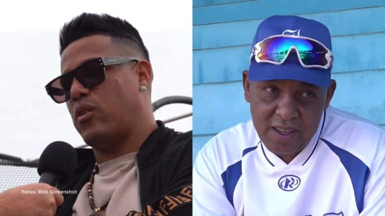 Yunel Escobar y Rey Vicente Anglada en una entrevista