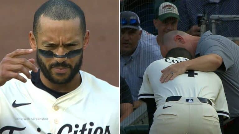 El pelotero boricua Carlos Correa dio hit en su primer turno y le pidió al manager Rocco Baldelli que lo sacara del encuentro.