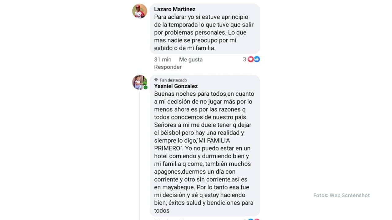 Comentarios de los jugadores de Mayabeque Lazaro Martinez y Yasniel Gonzalez. Beisbol Cubano
