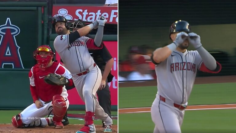 Eugenio Suarez bateando y recorriendo las bases con Arizona Diamondbacks