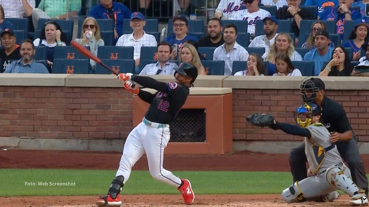 El pelotero boricua Francisco Lindor fue implacable y se unió a la fiesta ofensiva que inició Brando Nimmo en New York.