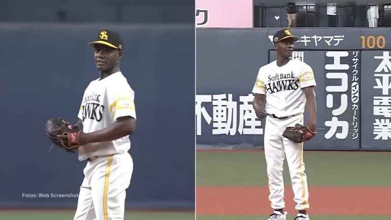 Livan Moinelo lanzando a la derecha en Juego de Estrellas de la NPB