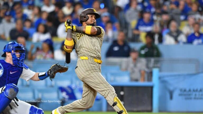 Luis Arráez, record peloteros venezolanos en MLB, Foto Brian Rothmuller, Icon Sportswire