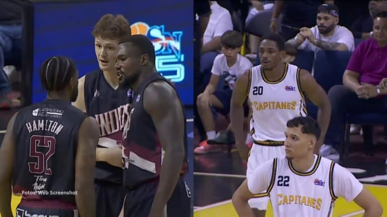 Jugadores de Indios de Mayagüez y de Capitantes de Arecibo